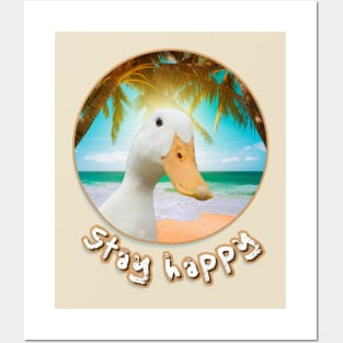 Stay happy Posters and Art